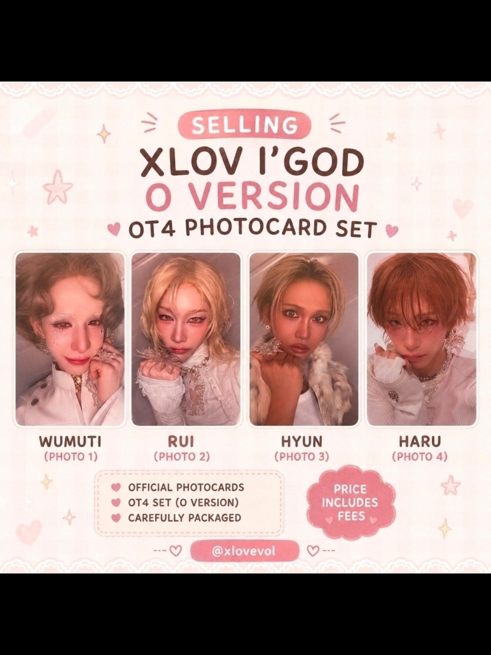 XLOV Photocard Set - O Version - Official